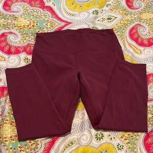 Lululemon Athletica Deep Maroon Leggings